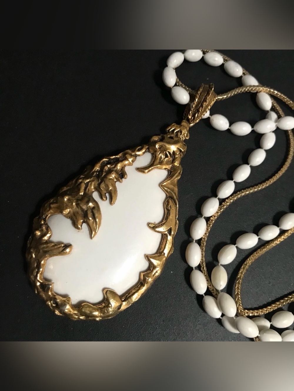 RARE-The Love Witch Vtg Medallion Necklace 60s/70s